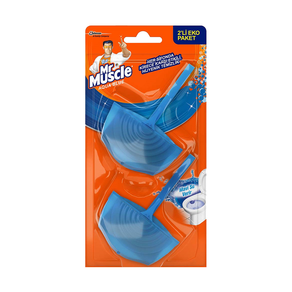 Mr Muscle Klozet Blok Aqua Mavi 2*40 Gr