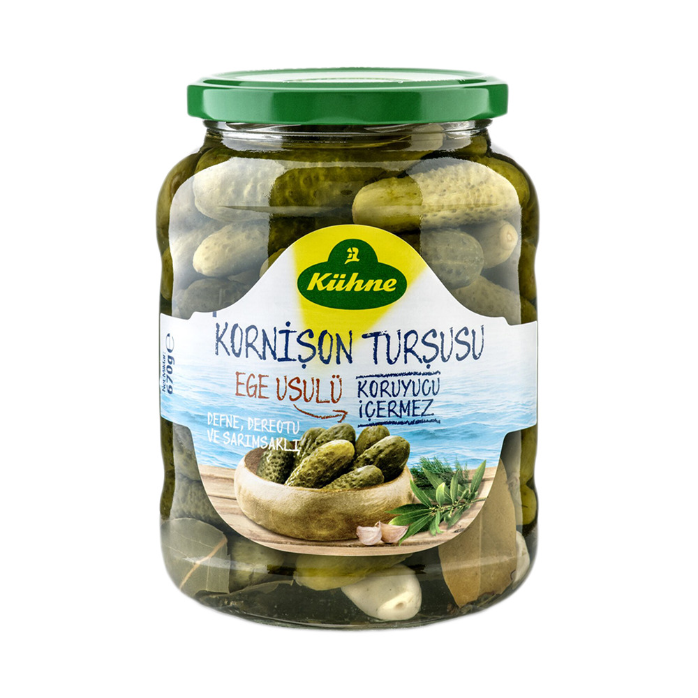 Kühne Ege Usulü Kornişon Turşusu 670Gr