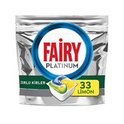 Fairy Platinum 33 Yıkama Kapsülü Limon Kokulu Bulaşık Makinesi Deterjanı