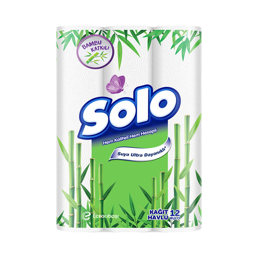 Solo Bambu Katkılı Havlu 12 Li