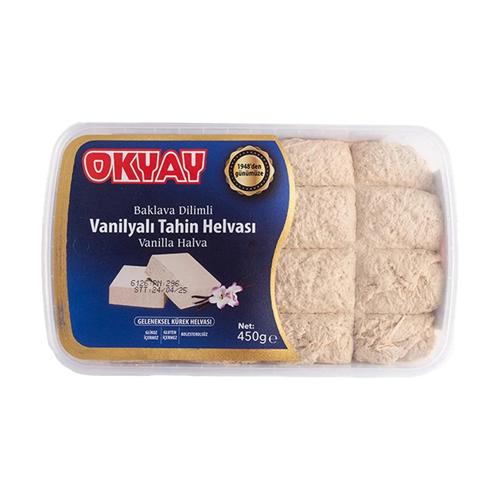 Okyay Helva 450Gr Vanilyalı Baklava Dilimli Plastik.