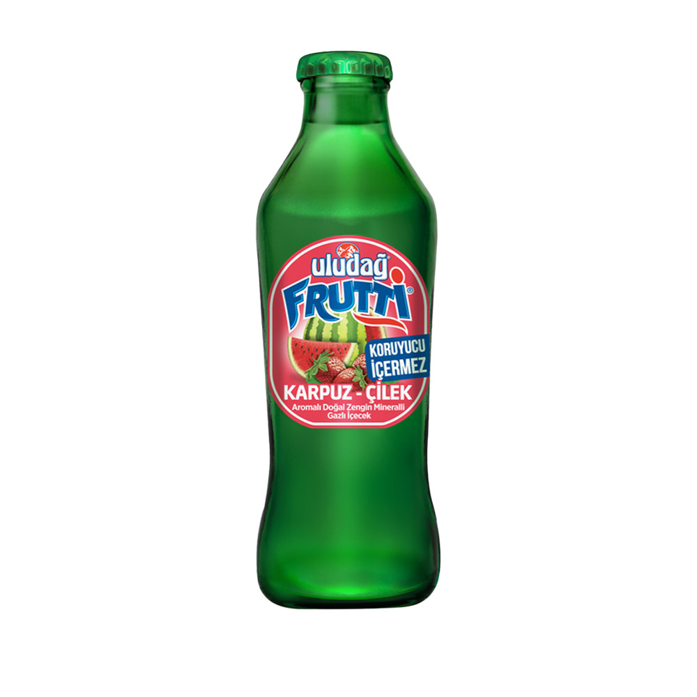 Uludağ Frutti Karpuz Çilek Aromalı Maden Suyu 200 ml